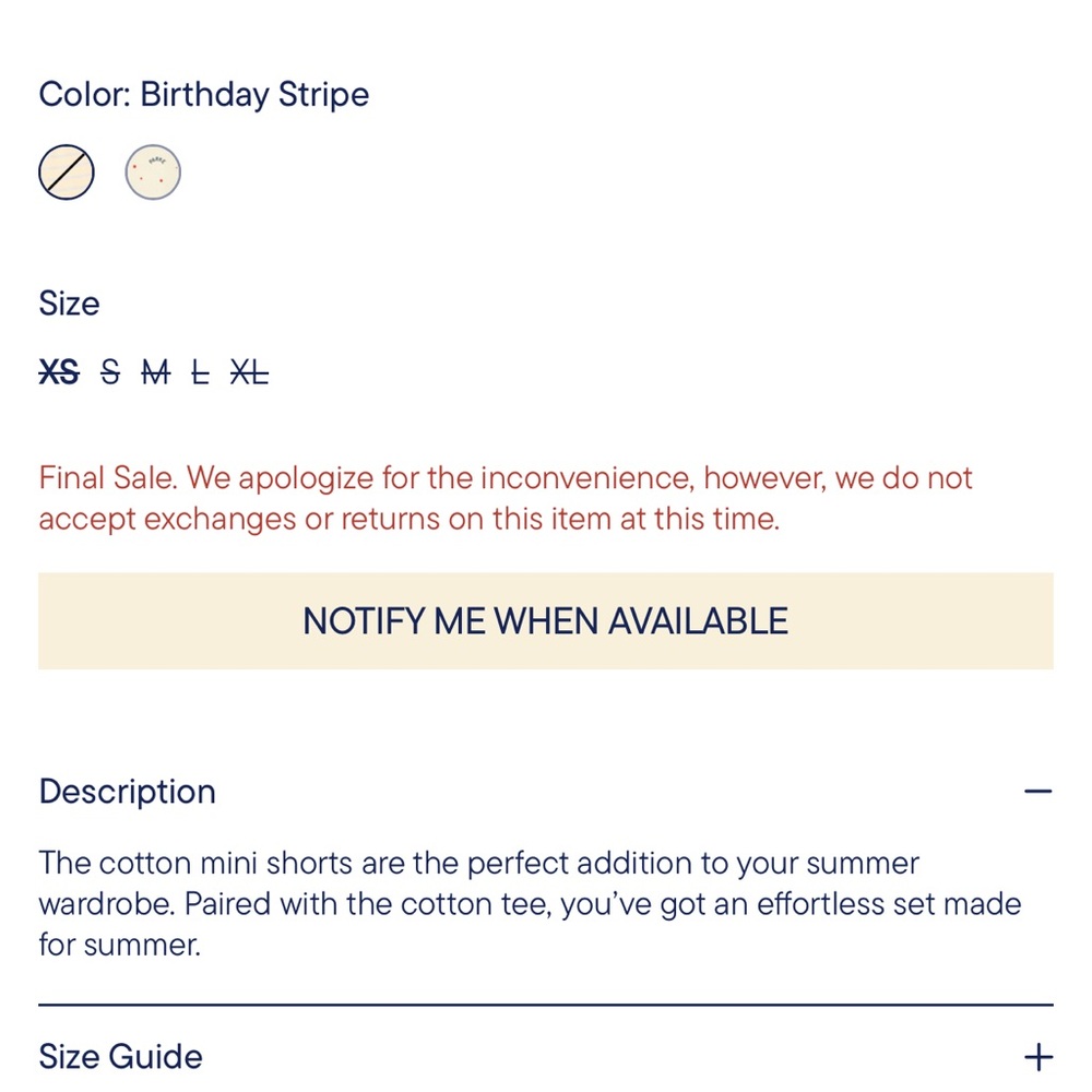 Parke Birthday Stripes Cotton Shorts Size Large - Picture 8 of 11